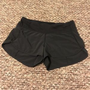 Black lululemon speed shorts